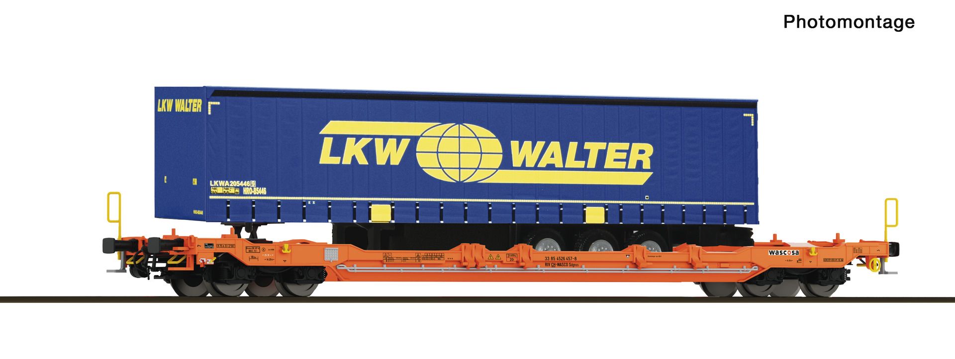 Roco 6680065 - Taschenwagen Sdgnns T5, Wascosa, Ep.VI 'LKW WALTER'