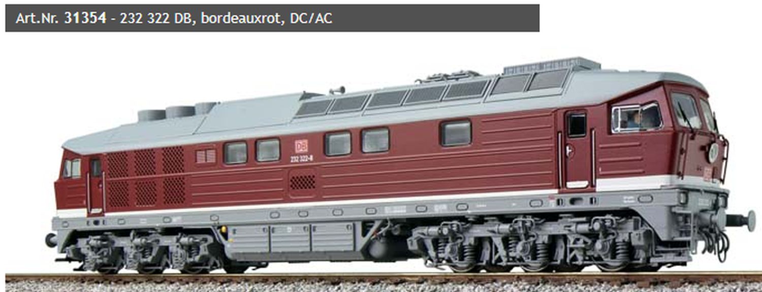 ESU 31354 - Diesellok 232 322, DBAG, Ep.V, DC+AC-Sound