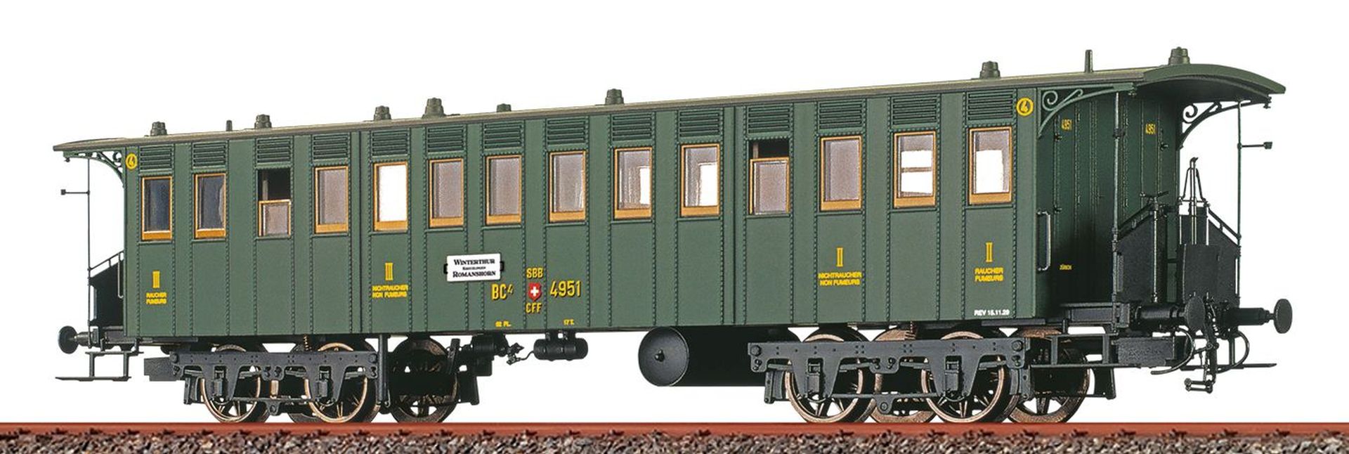 Brawa 45713 - Personenwagen BC4, SBB, Ep.II