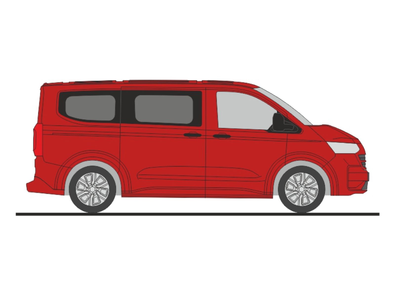 Rietze 11736 - Volkswagen T7 Caravelle intensive red