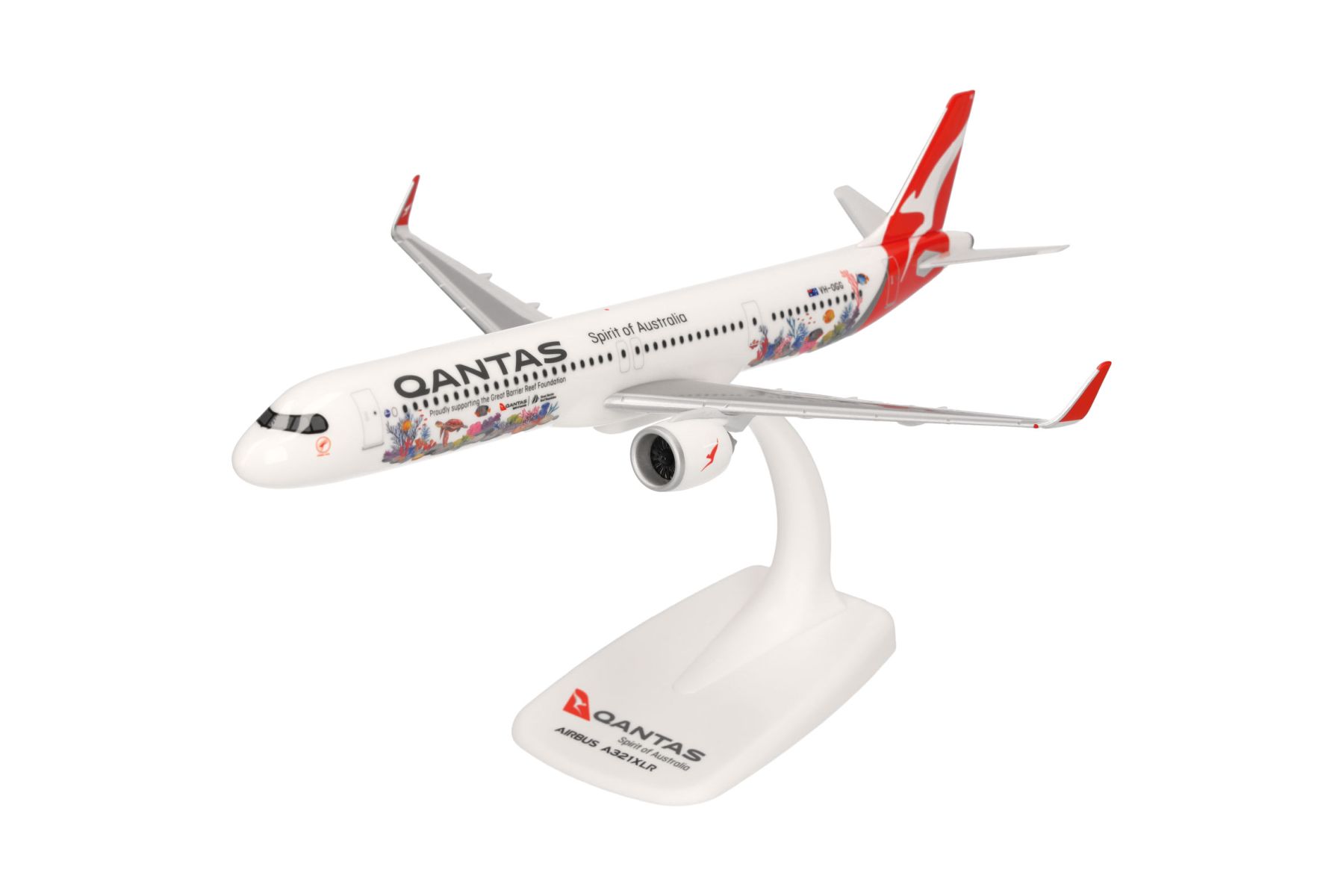 Herpa 615020 - Qantas Airbus A321XLR - Great Barrier Reef livery