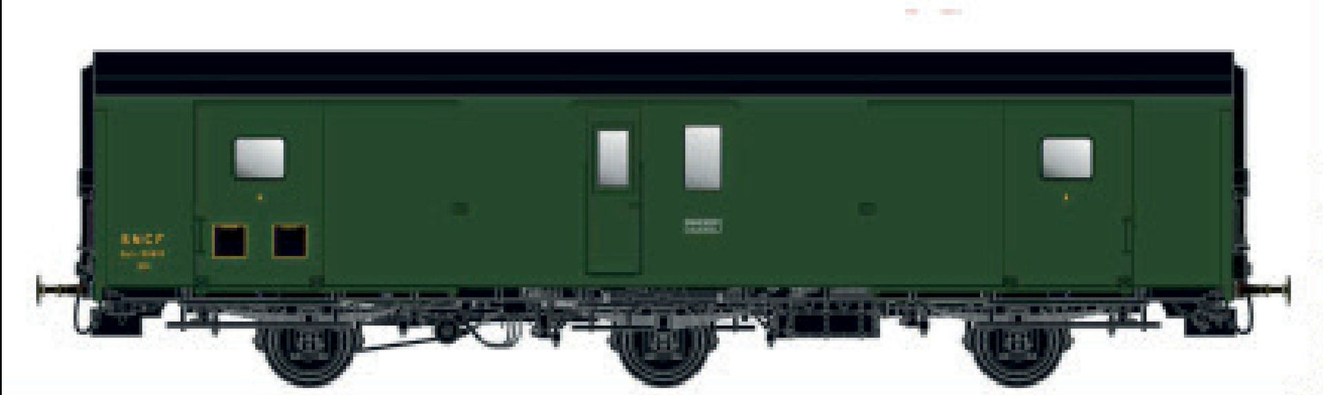 L.S. Models MW101 - Packwagen Dqd2m, SNCF, Ep.III, mit Schlußlicht
