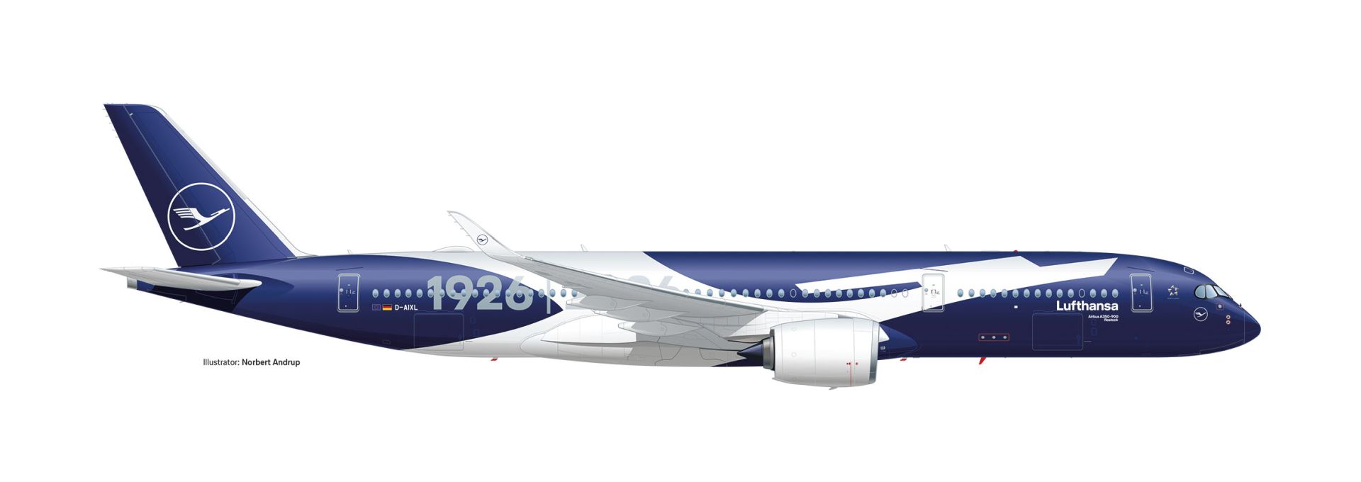 Herpa 539012 - Lufthansa Airbus A350-900 "100 Jahre" - D-AIXL