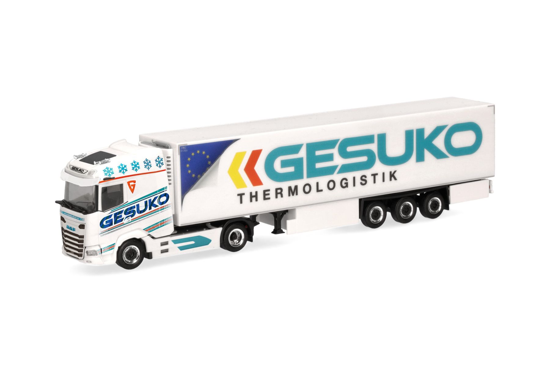 Herpa 320641 - DAF XG Kühlkoffer-Sattelzug "GESUKO"