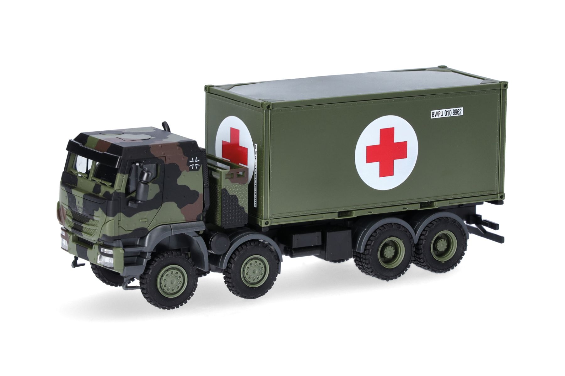 Herpa 747219-002 - Iveco Trakker 8x8 LKW mit 20 ft. Container "Bundeswehr"