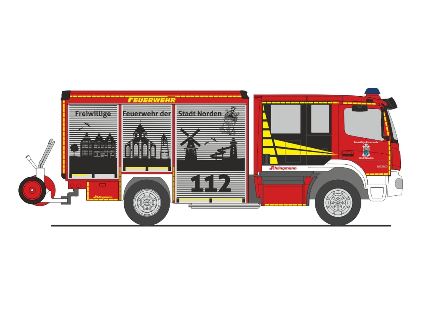 Rietze 72988 - Schlingmann Varus MB HLF Feuerwehr Norden