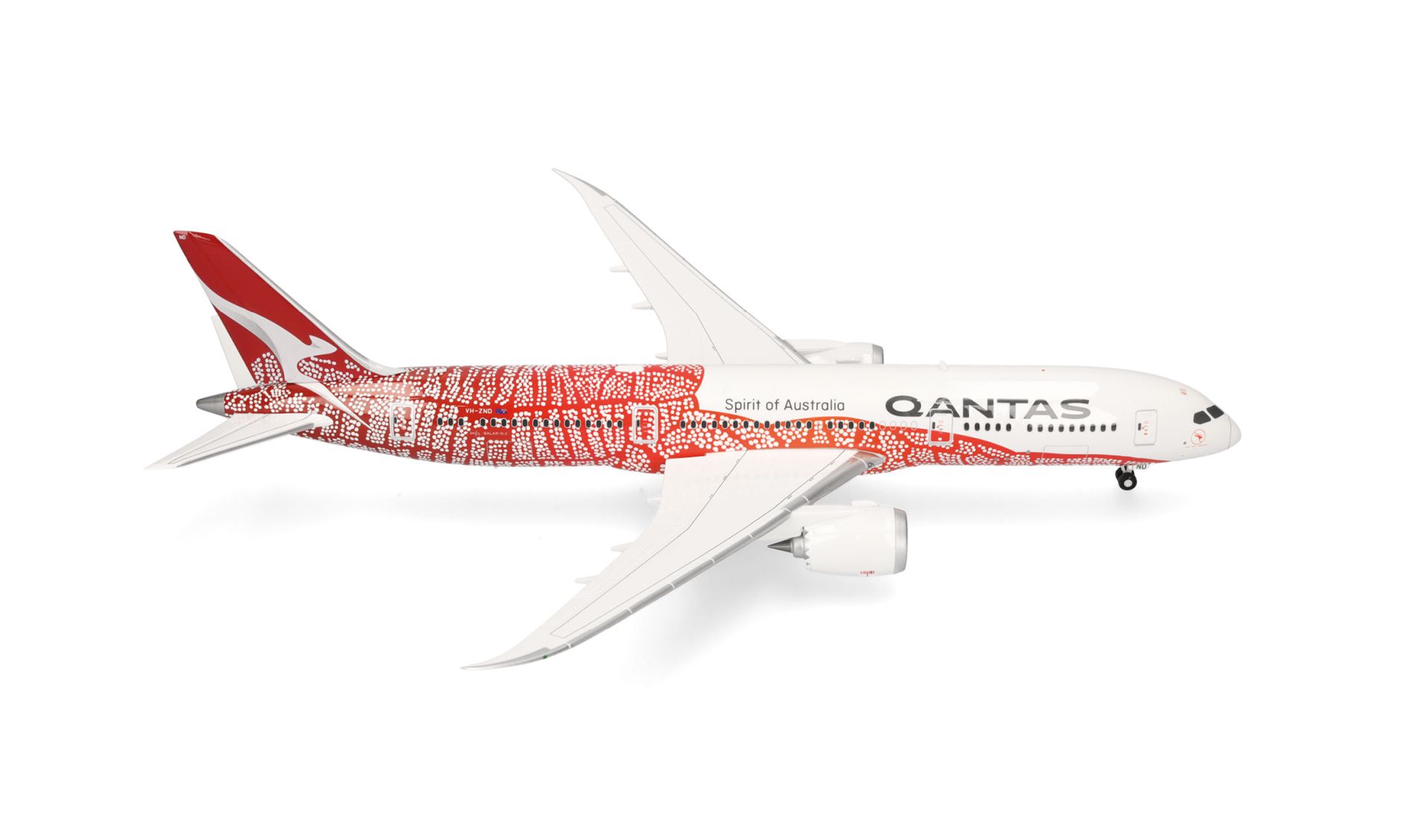 Herpa 574099 - Qantas Boeing 787-9 Dreamliner - Flying Art Series "Yam Dreaming"