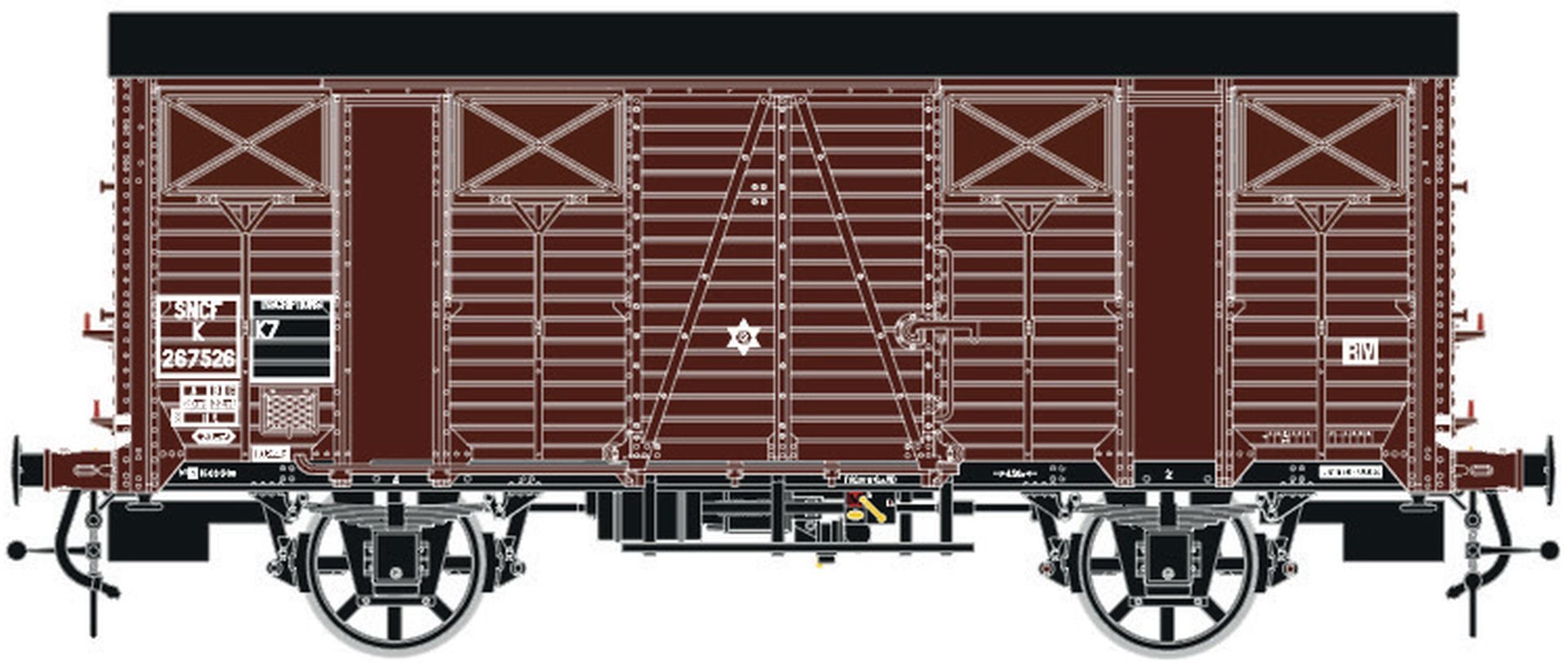 L.S. Models 31309 - Gedeckter Güterwagen K 29 OCEM, SNCF, Ep.IIIb