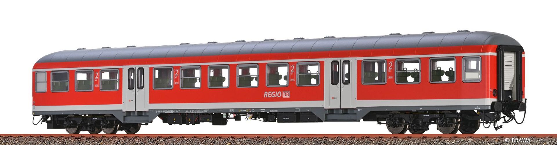 Brawa 46661 - Personenwagen ABnrz 451.4, DBAG, Ep.VI, mit Beleuchtung, AC