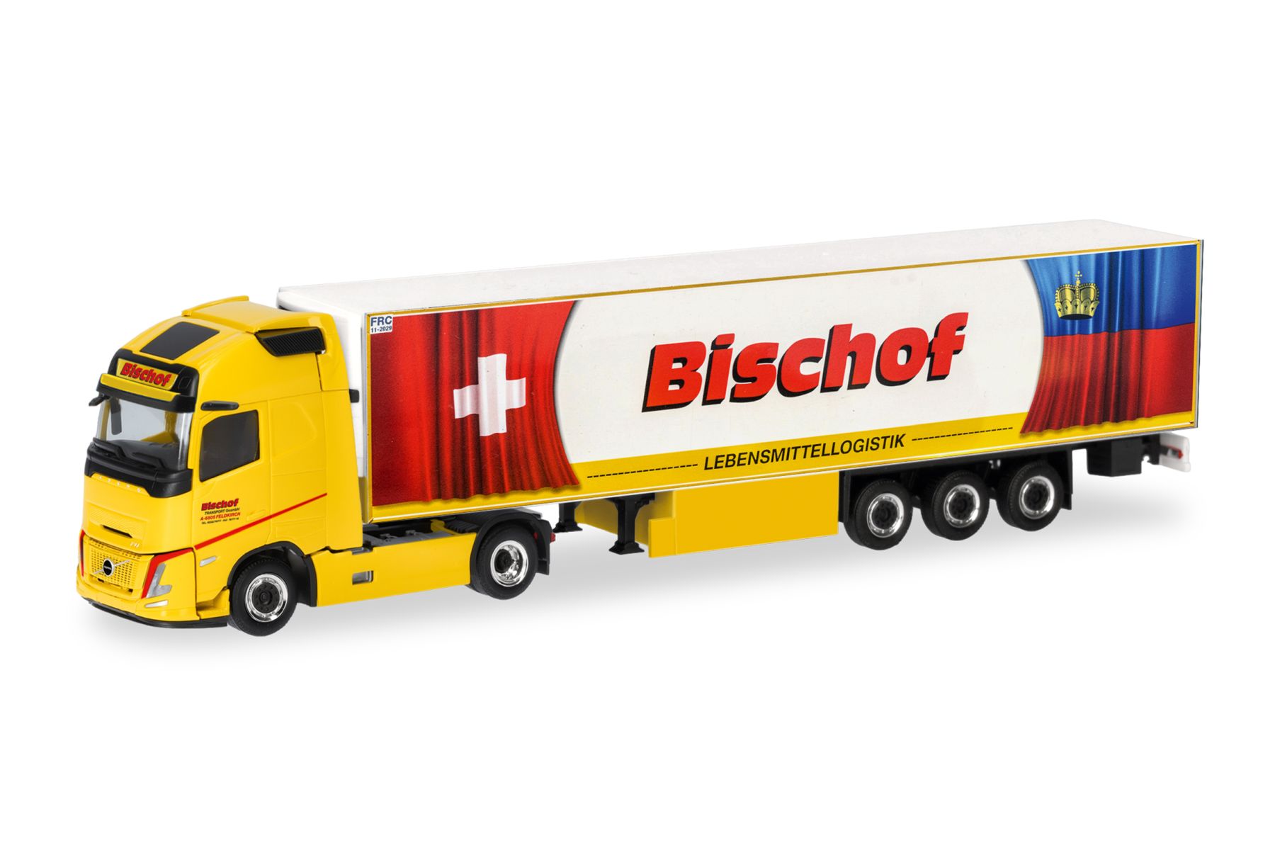 Herpa 321785 - Volvo FH Aero Globetrotter XL Kühlkoffer-Sattelzug "Bischof", Österreich
