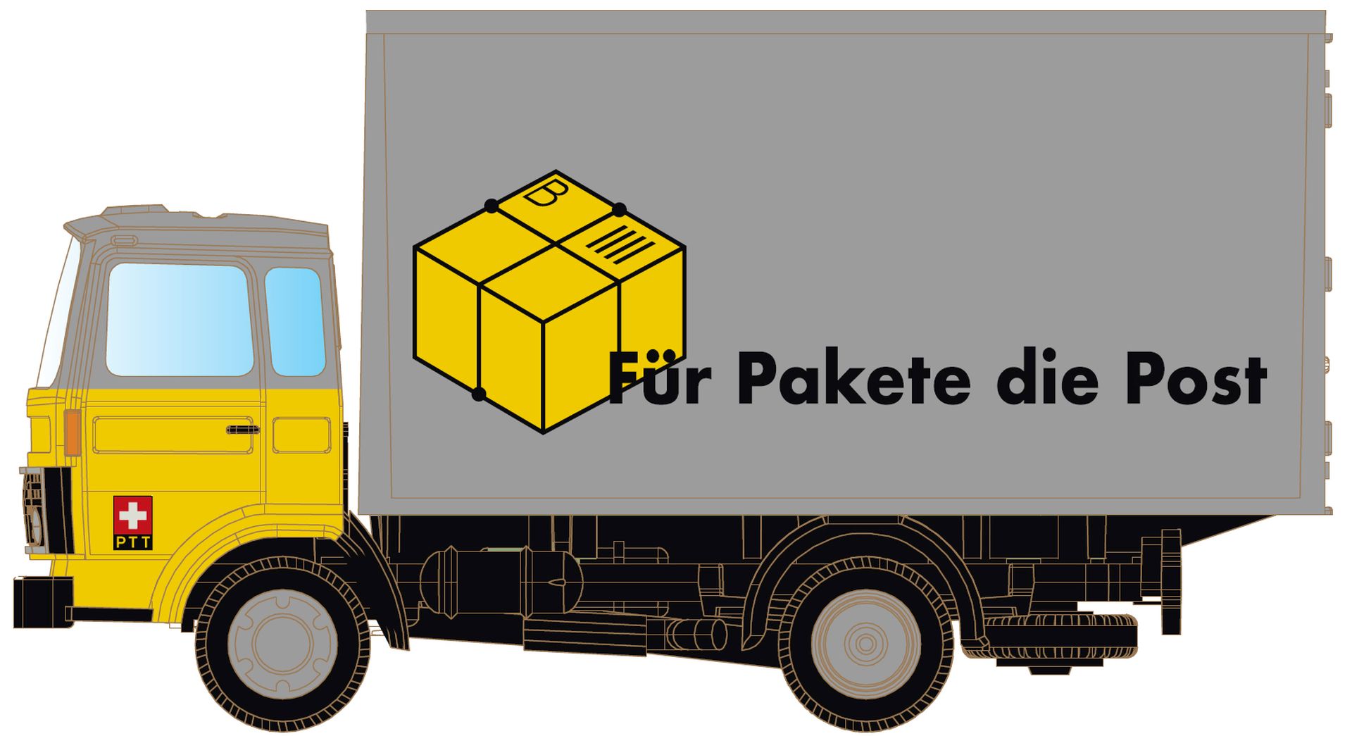 MiNiS LC4885 - Volvo F4/6 mit Koffer - PTT Post (CH)