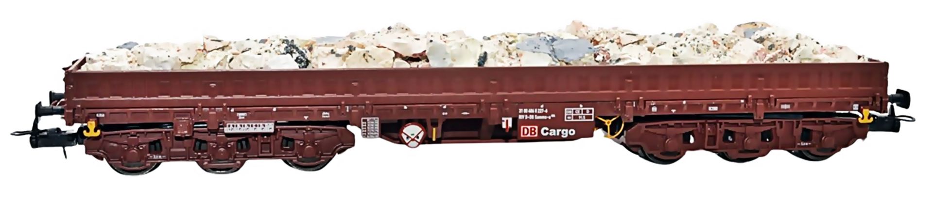 NPE NW 22949 - Schwerlastwagen Samms-u 454, DBAG, Ep.V, mit Bauschutt