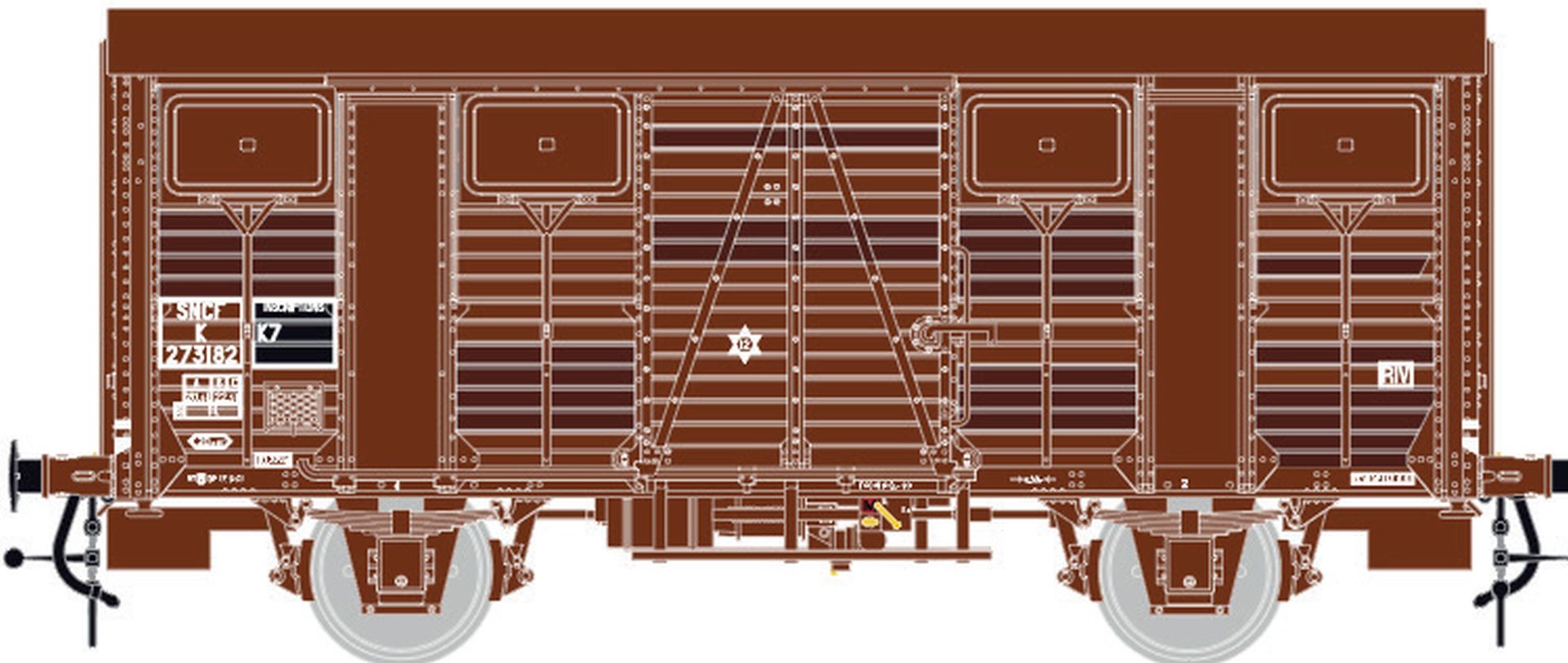 L.S. Models 31307 - Gedeckter Güterwagen K 29 OCEM, SNCF, Ep.IV