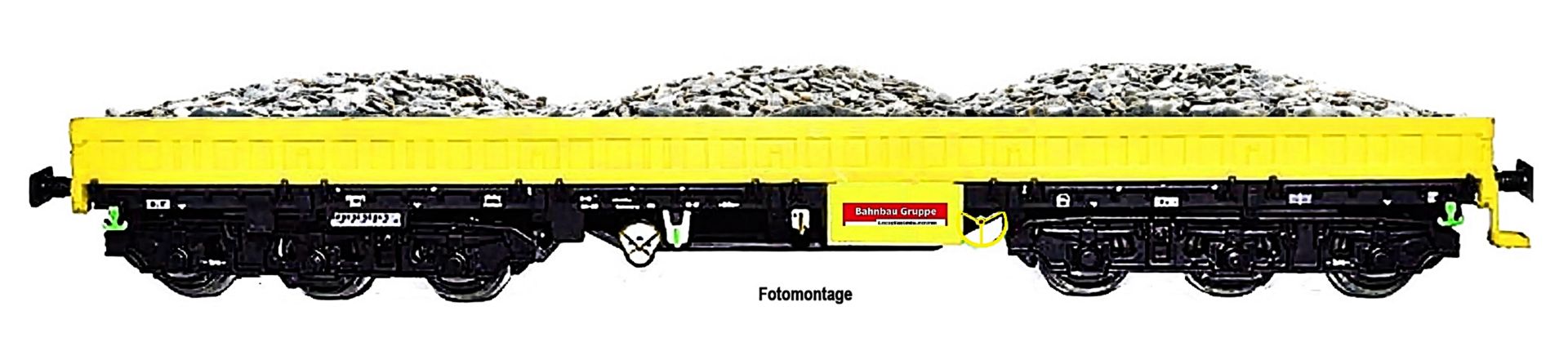 NPE NW 22977 - Schwerlastwagen Samms-u 454 mit Schotterladung, Bahnbau Gruppe, Ep.VI