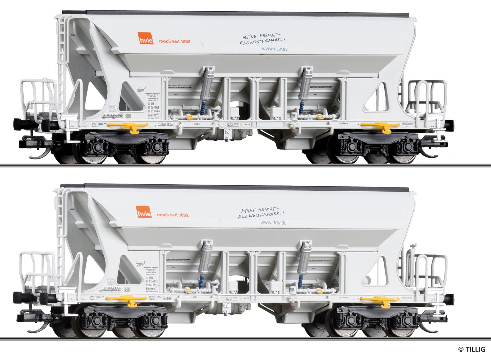 Tillig 01039 - 2er Set Selbstentladewagen, HVLE, Ep.VI