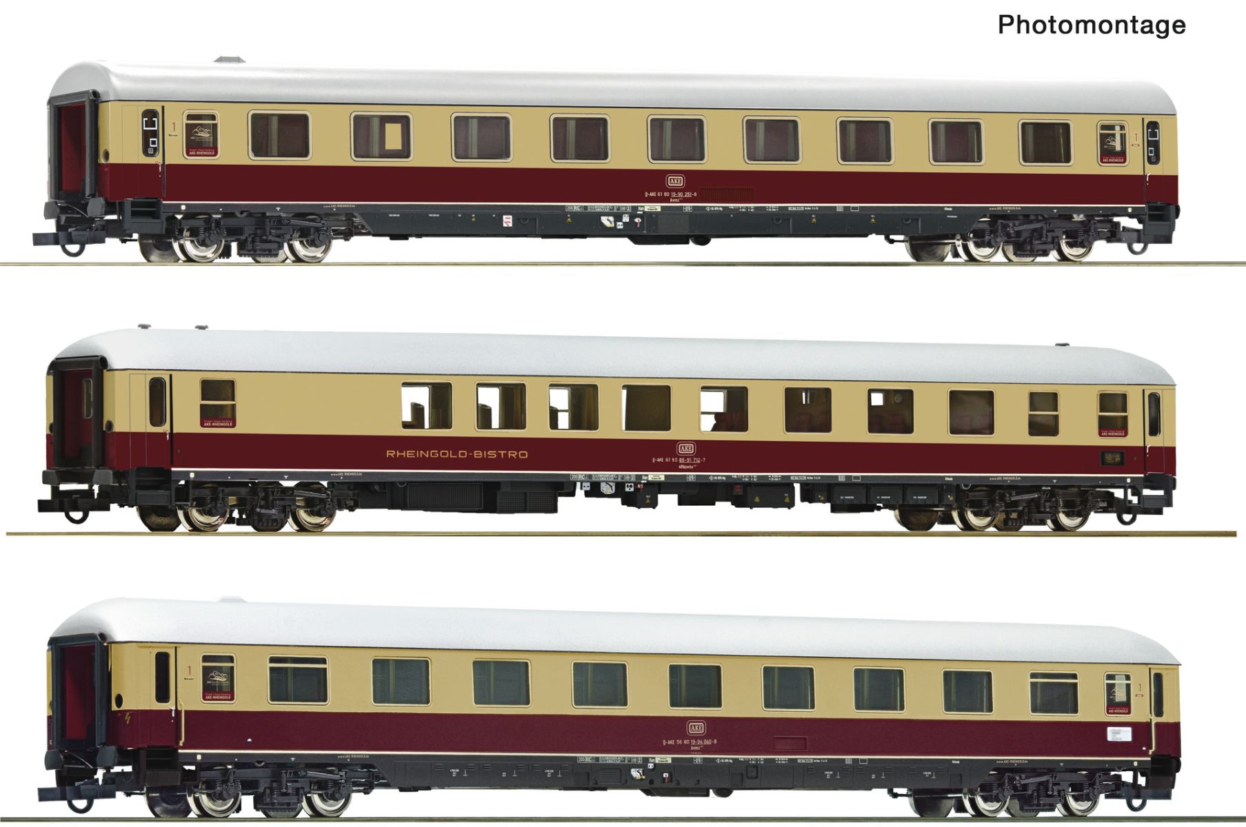 Roco 6200122 - 3er Set Personenwagen 'Rheingold', AKE, Ep.VI, Set 3