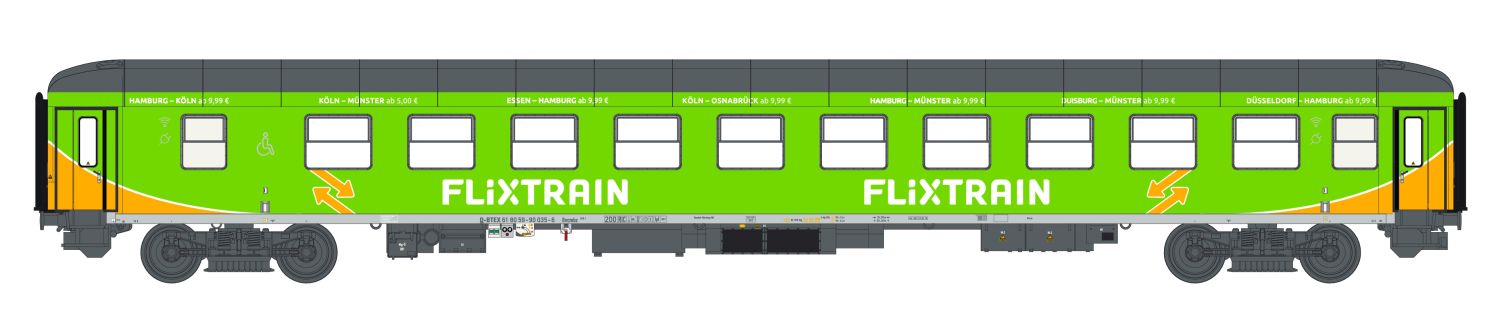 L.S. Models 58502 - Liegewagen Bvcmbz 249.1, Flixtrain, Ep.VI
