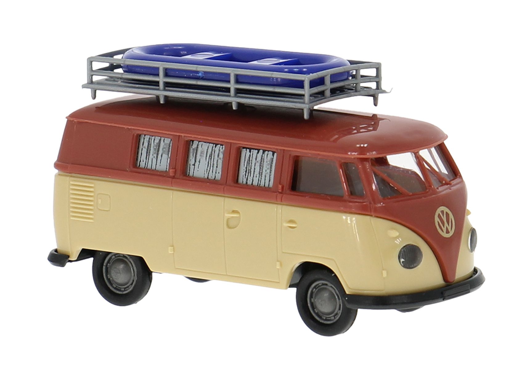 Brekina 31639 - VW T1b Camper mit Dachträger und Boot