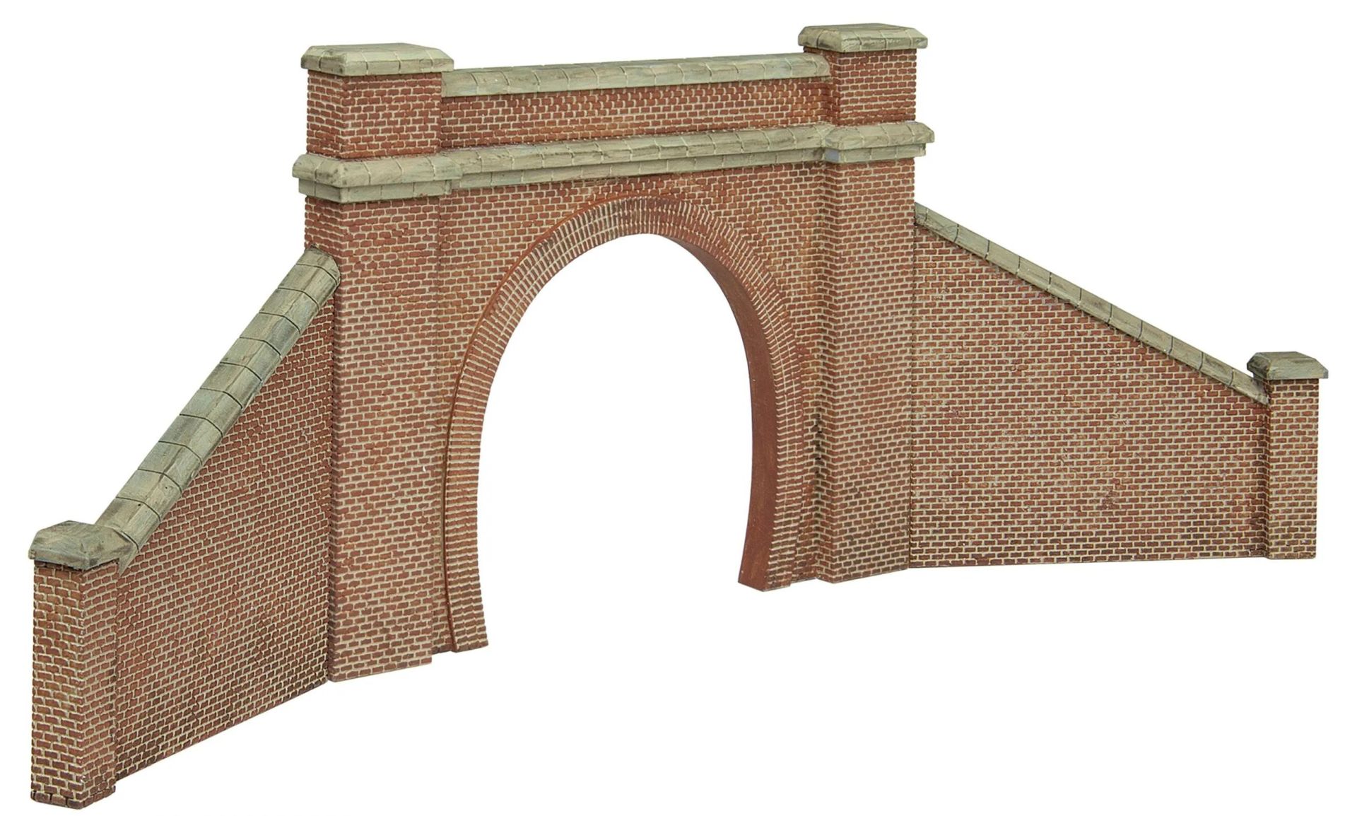 Hornby TT9037 - Eingleisige Tunnelportale mit Seitenmauern, roter Backstein