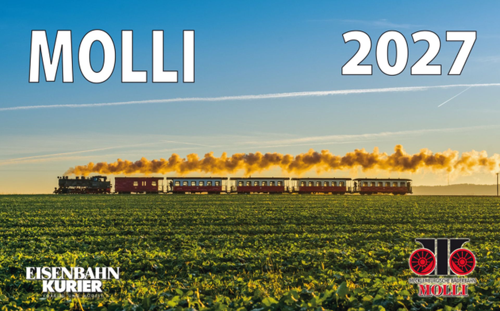 EK-Verlag 5977 - Kalender MOLLI 2027 – Dampfzug-Nostalgie an der Ostseeküste