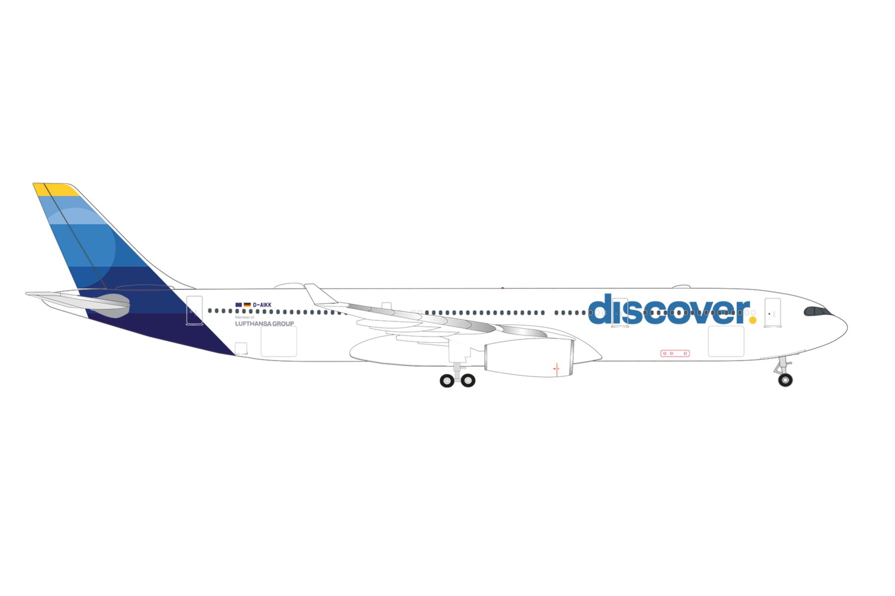 Herpa 538343 - Discover Airlines Airbus A330-300 - D-AIKK