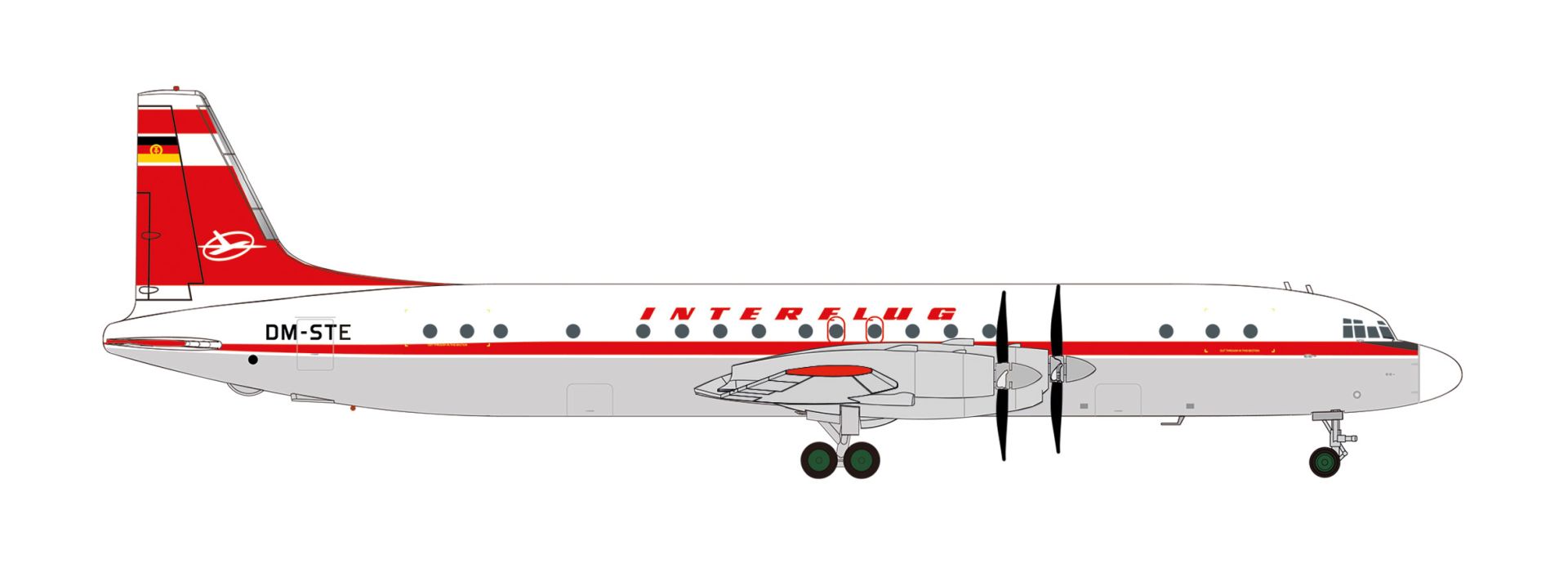 Herpa 538800 - Interflug Ilyushin IL-18
