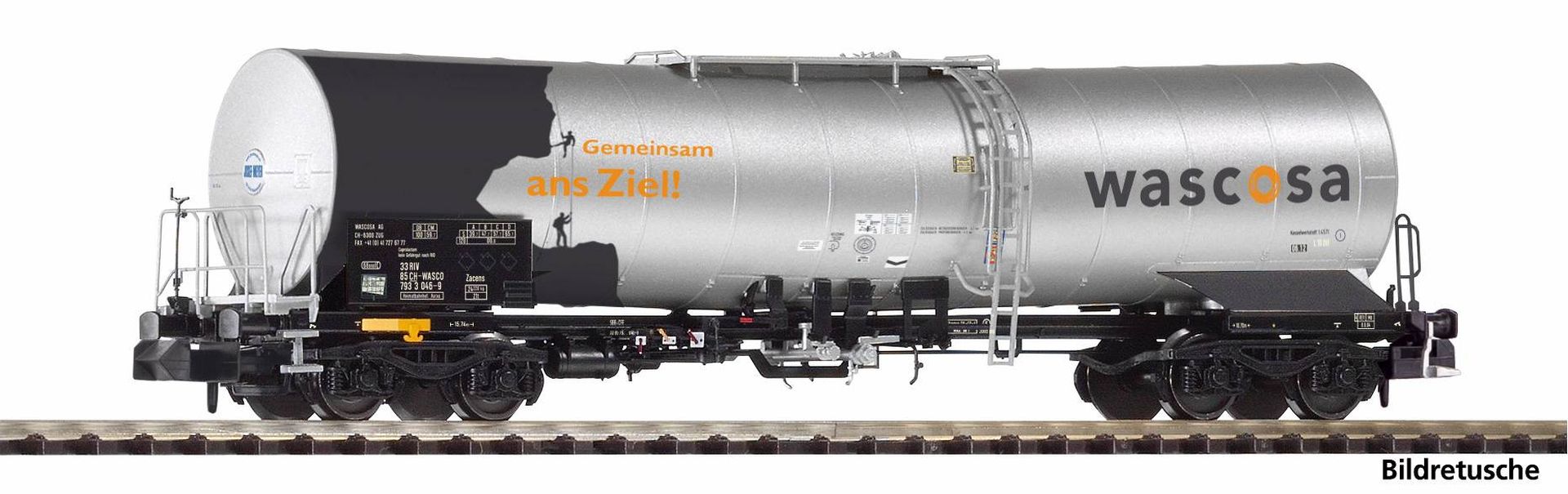 Piko 40723 - Chemiekesselwagen mit Bergsteigermotiv, Wascosa, Ep.VI
