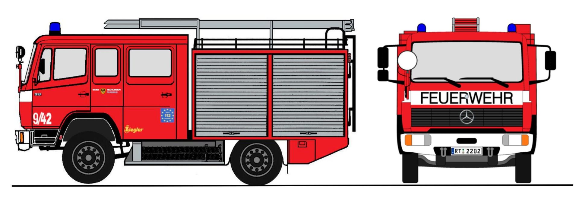 Loewe 4065 - MERCEDES BENZ 917 (LN2) - LF 8/6 - Fw. Stadt Reutlingen