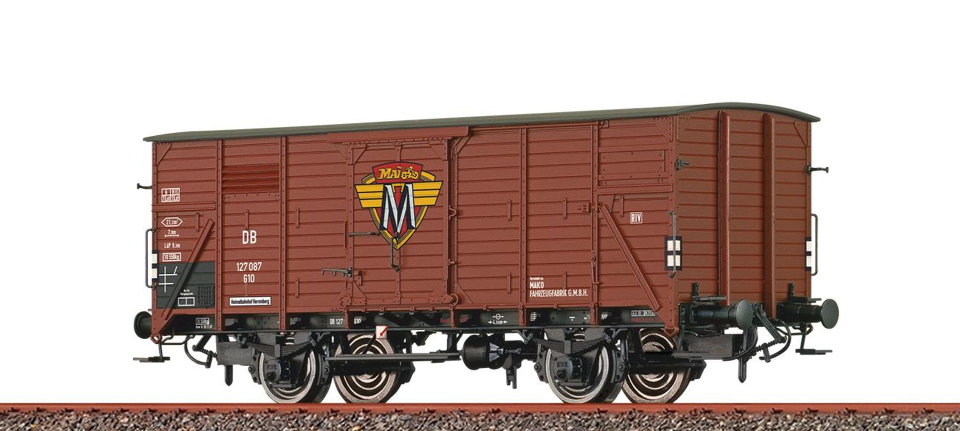 Brawa 50959 - Gedeckter Güterwagen G10, DB, Ep.III 'Maico'