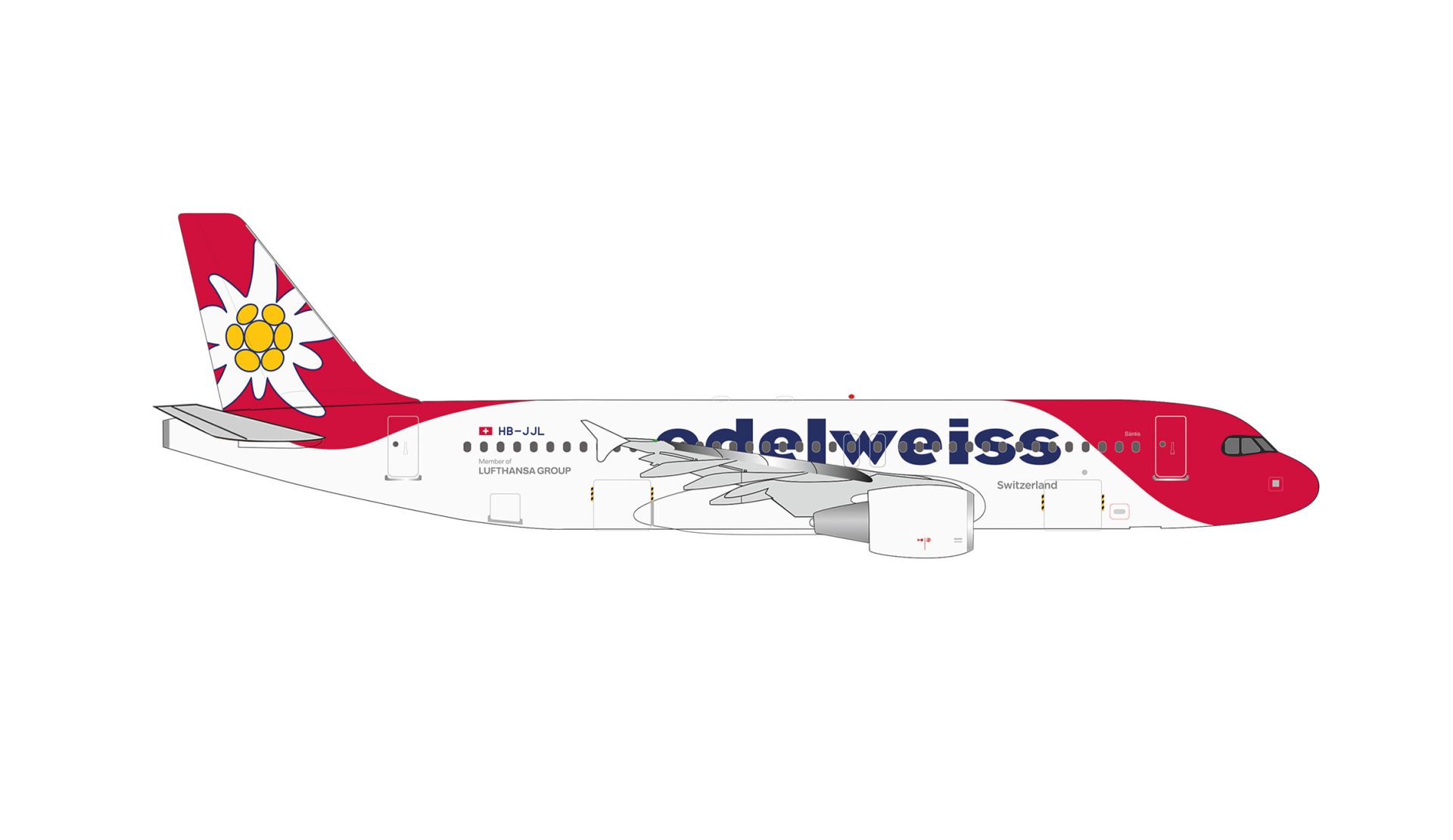 Herpa 539470 - Edelweiss Air Airbus A320