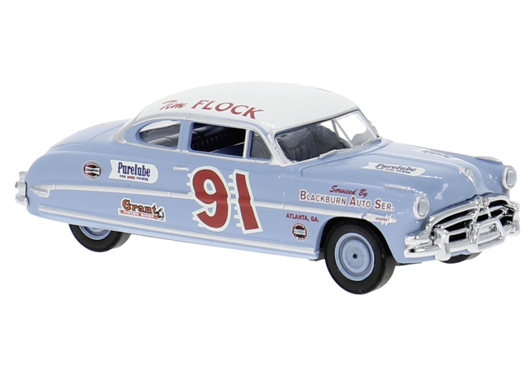 Brekina 18501 - Hudson Hornet von Tim Flock, NASCAR-Champ 1952