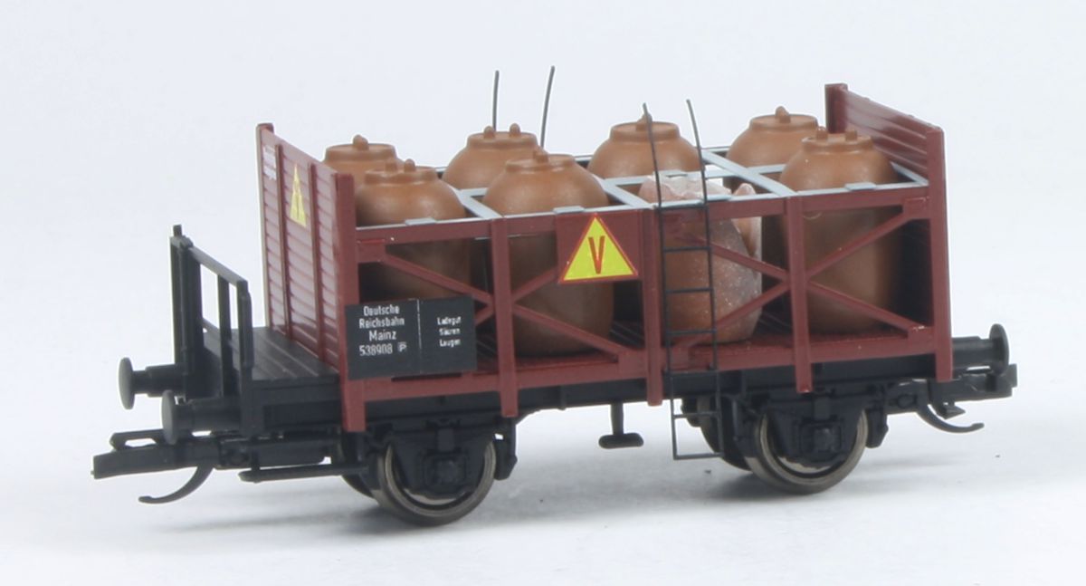 Voigtländer 2000125-FM - Säuretopfwagen mit defektem Topf, DRG, Ep.II, Fertigmodell