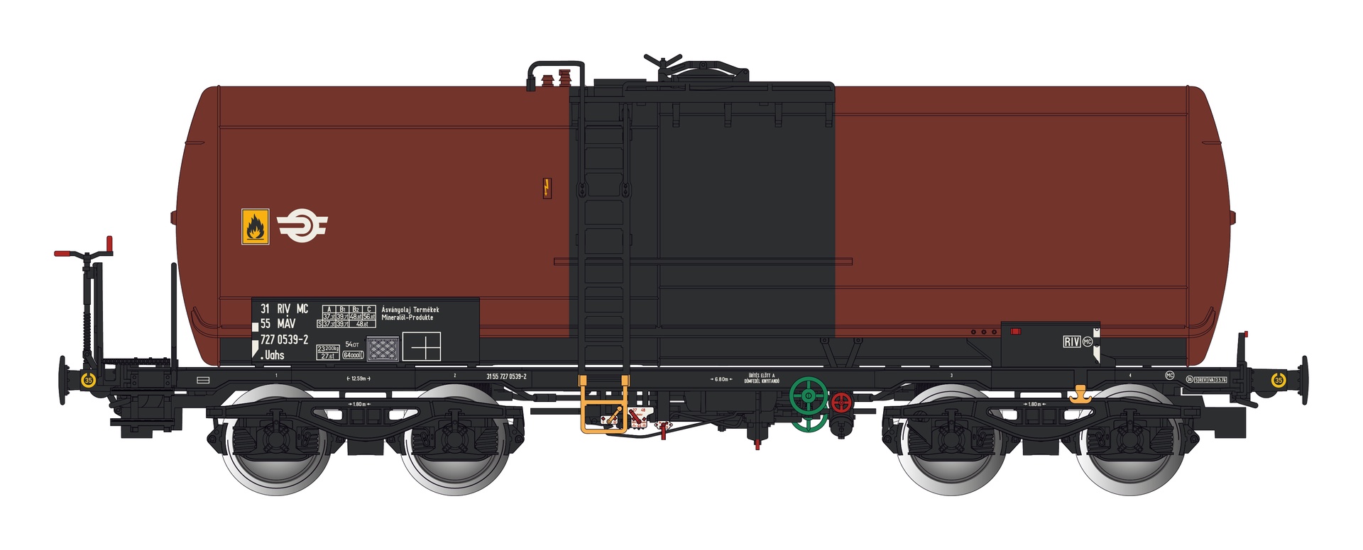 Albert Modell 727002 - Kesselwagen Uahs, MÁV, Ep.IV