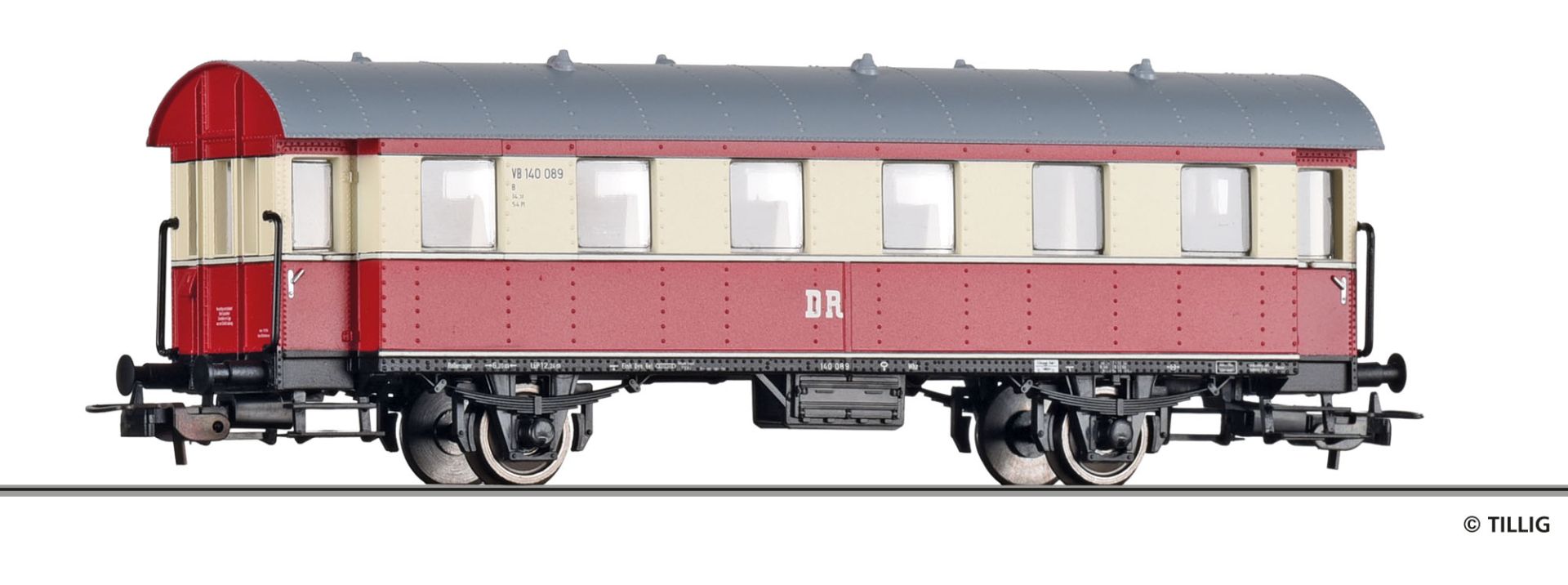 Tillig 74969 - Beiwagen VB 140, DR, Ep.III