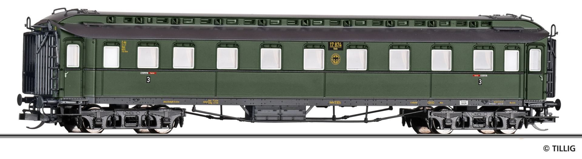 Tillig 12015 - Reisezugwagen 3. Klasse C4ü, DRG, Ep.II