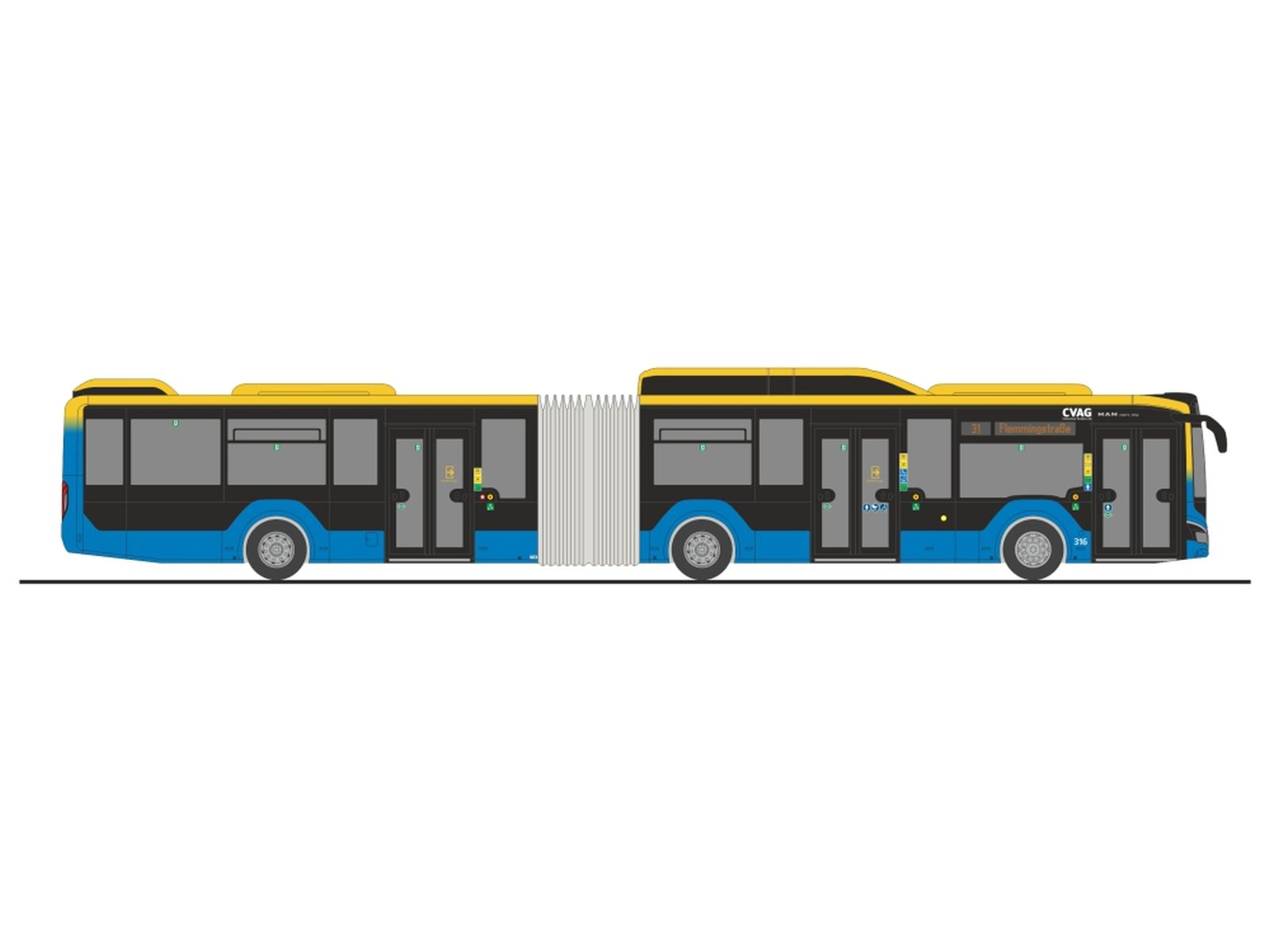 Rietze 75891 - MAN Lion´s City 18 ´18 G CVAG Chemnitz