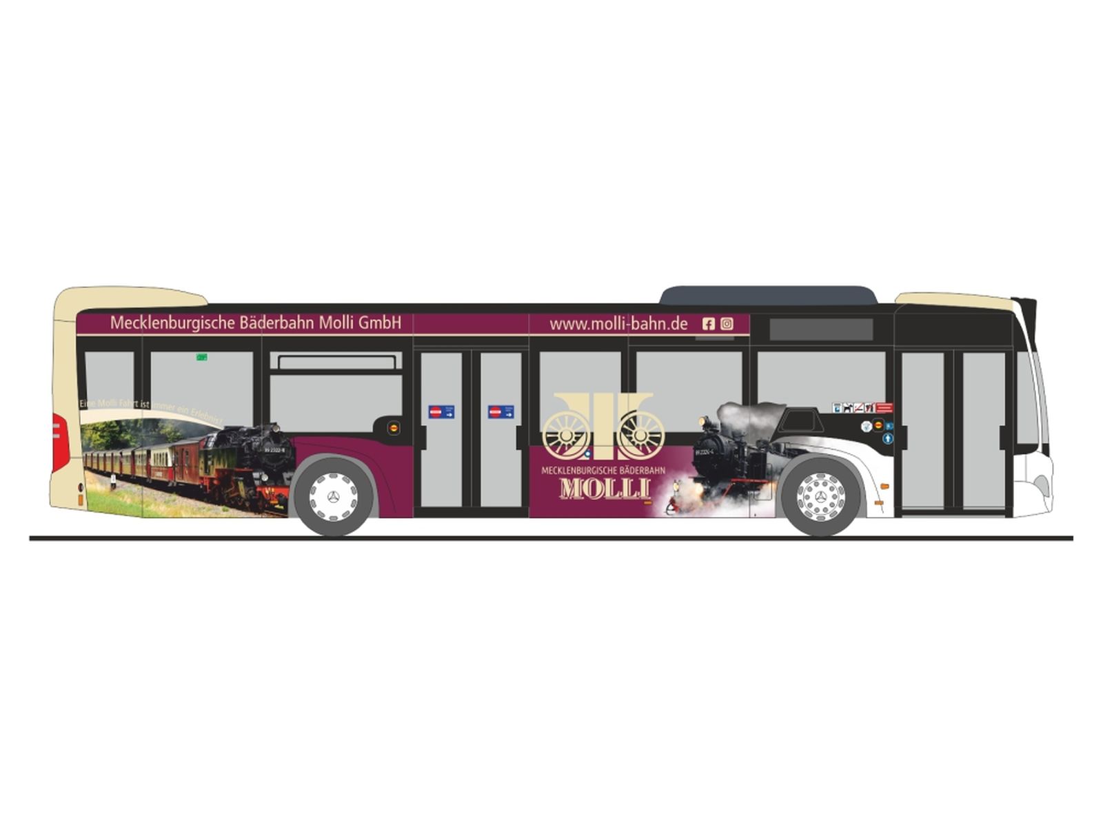 Rietze 69352 - Mercedes-Benz Citaro ´12 Mecklenburgische Bäderbahn Molli