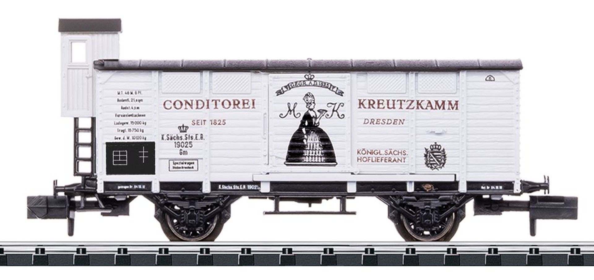 Trix 18993 - Gedeckter Güterwagen, K.Sächs.Sts.E.B., Ep.I '200 Jahre Conditorei Kreutzkamm'