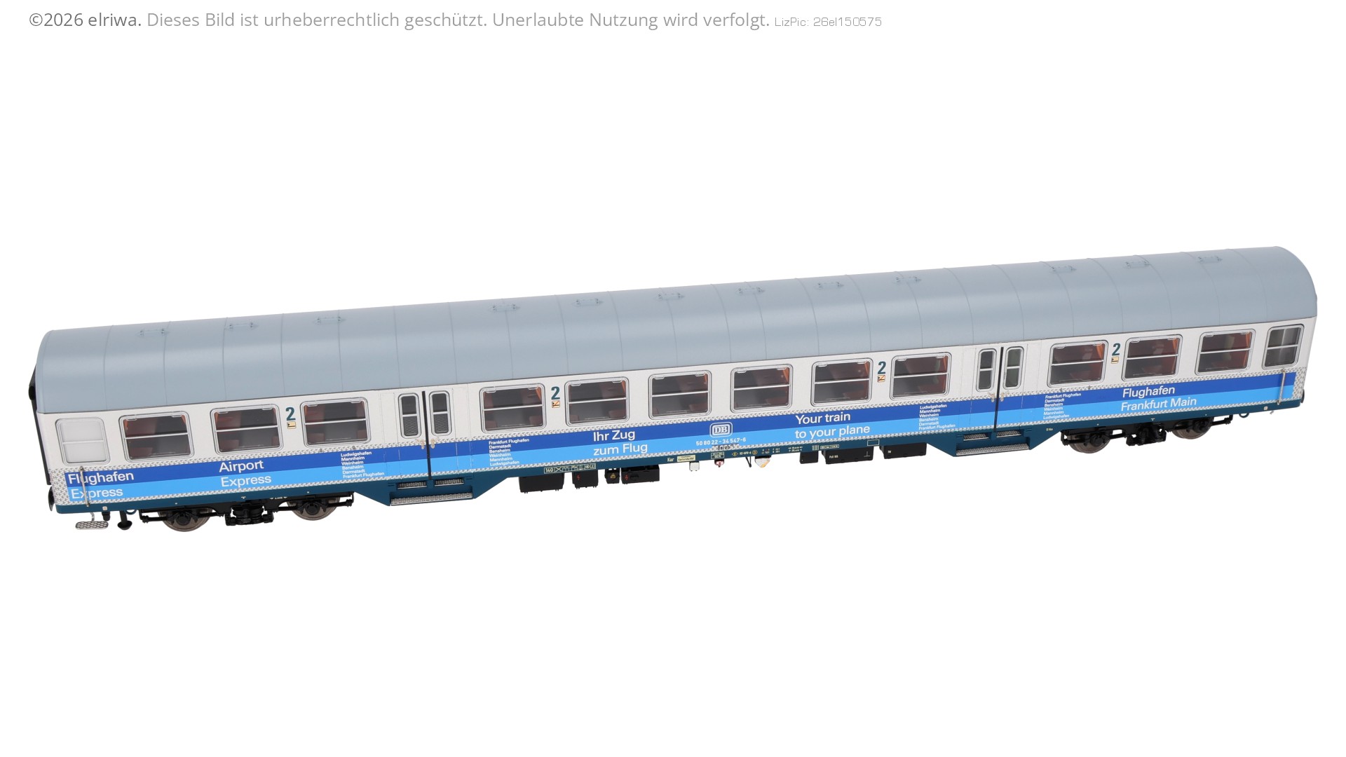 Brawa 58198 - Nahverkehrswagen Bnrzb728 'Flughafen Frankfurt/Main', DB, Ep.IV