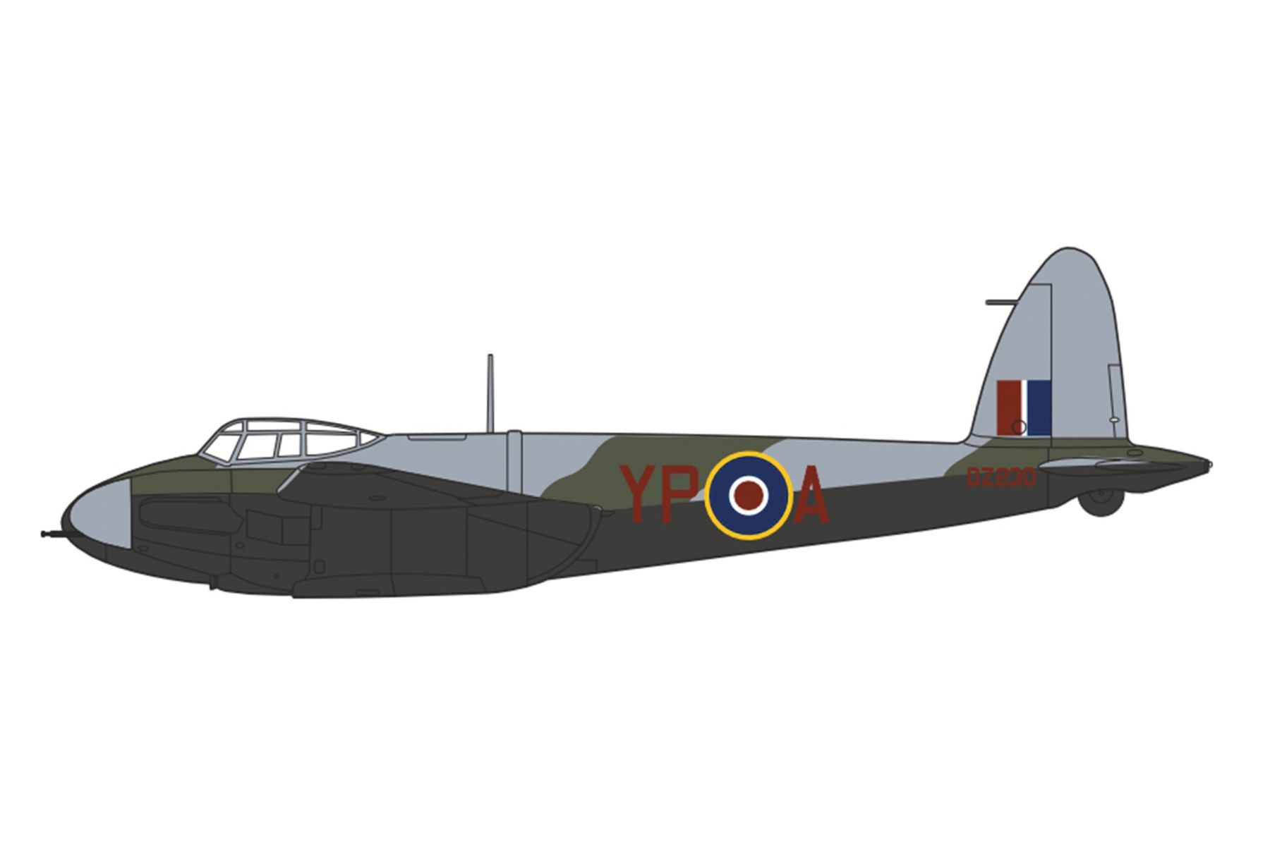 Herpa 81AC128 - DH Mosquito NF Mk.II - P.G.Wykeham-Barnes, RAF No.23 Sqn