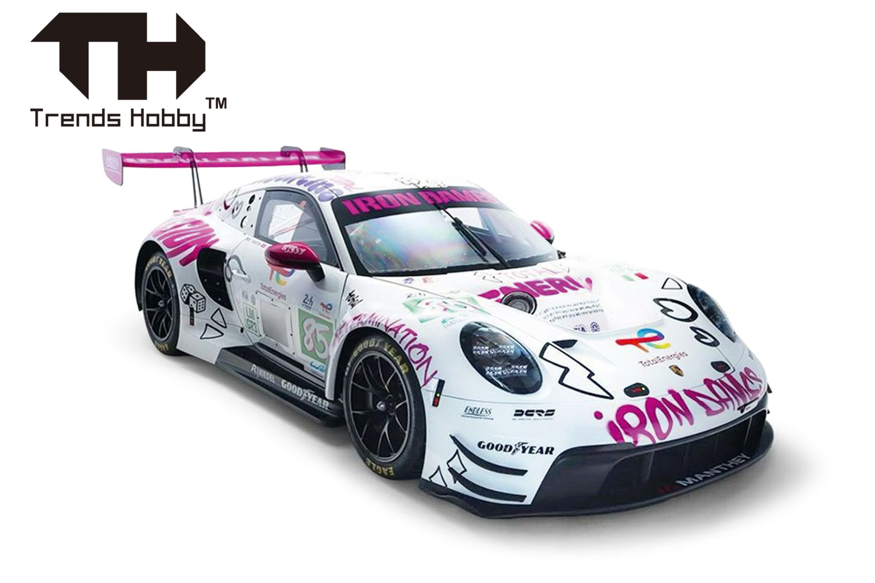 Herpa 864TH000003 - Trends Hobby: Porsche 911 GT3 R LeMans 24H 2025 #85, Motorhaube zum Öffnen