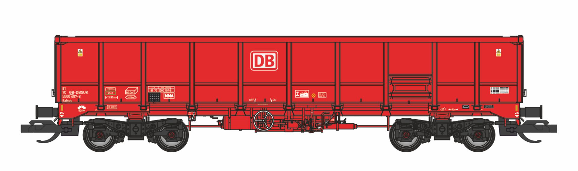 Revolution-Trains TT-EAL-101C - Offener Güterwagen EALNOS, DBAG, Ep.VI, 5500 127-2