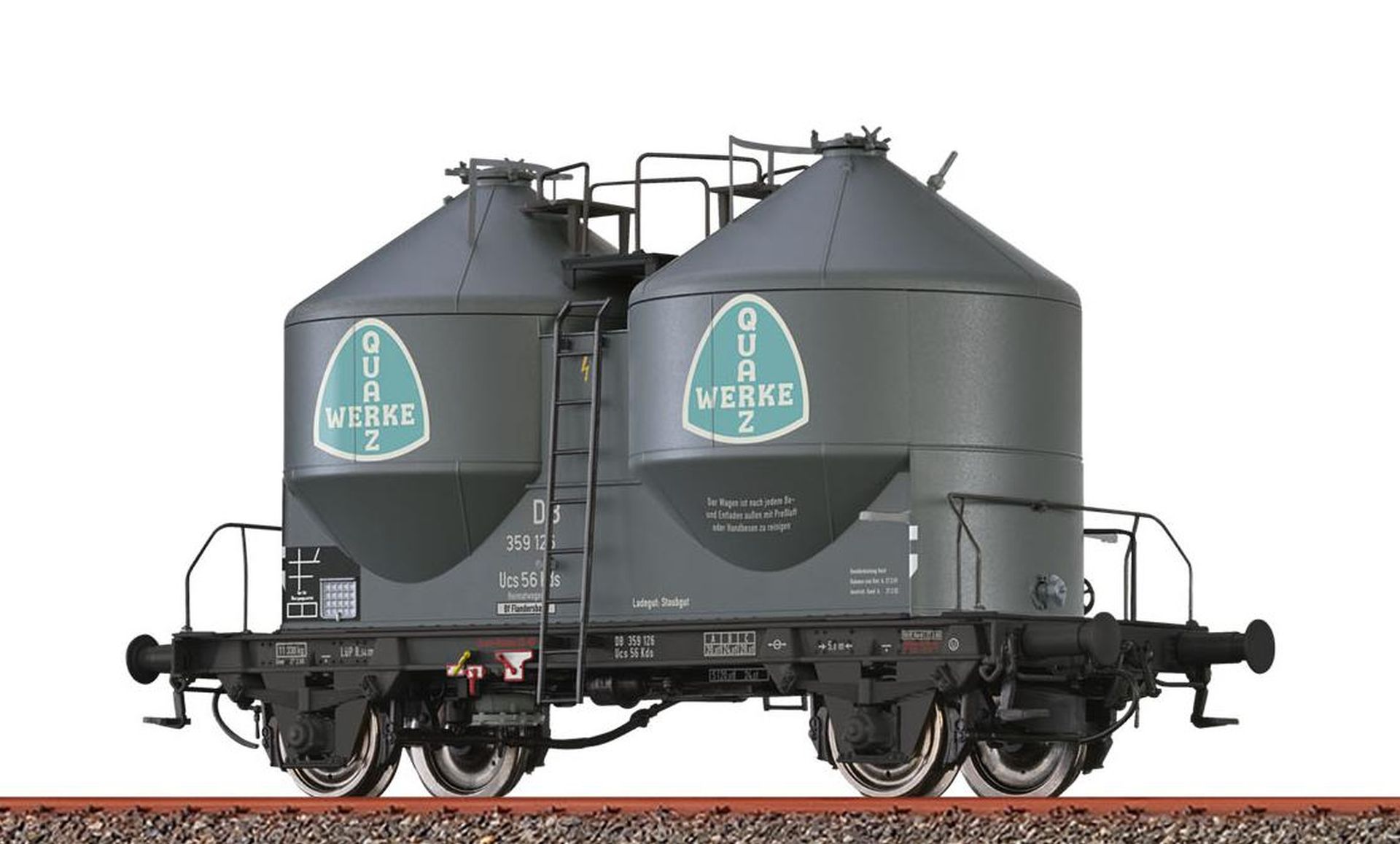 Brawa 51328 - Staubbehälterwagen Ucs56 Kds 'Quarzwerke', DB, Ep.III