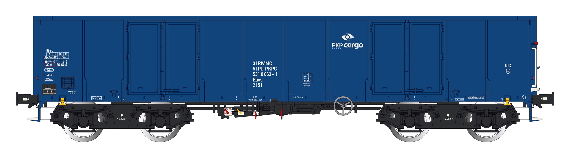 Albert Modell 531003 - Offener Güterwagen Eaos, PL-PKPC, Ep.VI