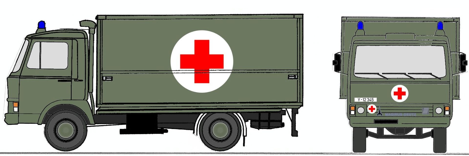 Loewe 4088 - Iveco Magirus "Zeta" - GW ROTKREUZ der Bundeswehr