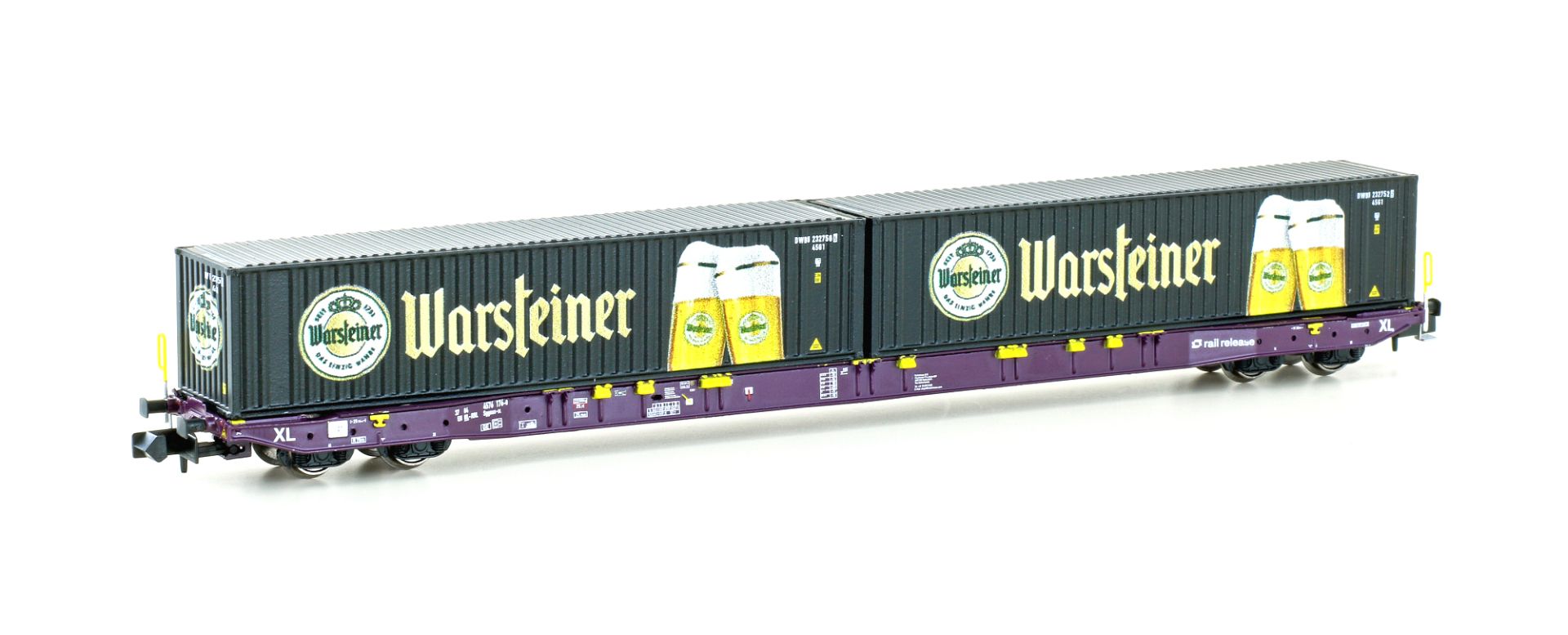 Hobbytrain H23105 - Containerwagen Sggnss '80, Railrelease, Ep.VI 'Warsteiner'