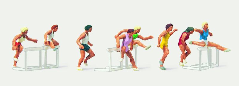 Merten 0212486 - H0 2486 - Leichtathletik: 8 Hürdenläufe