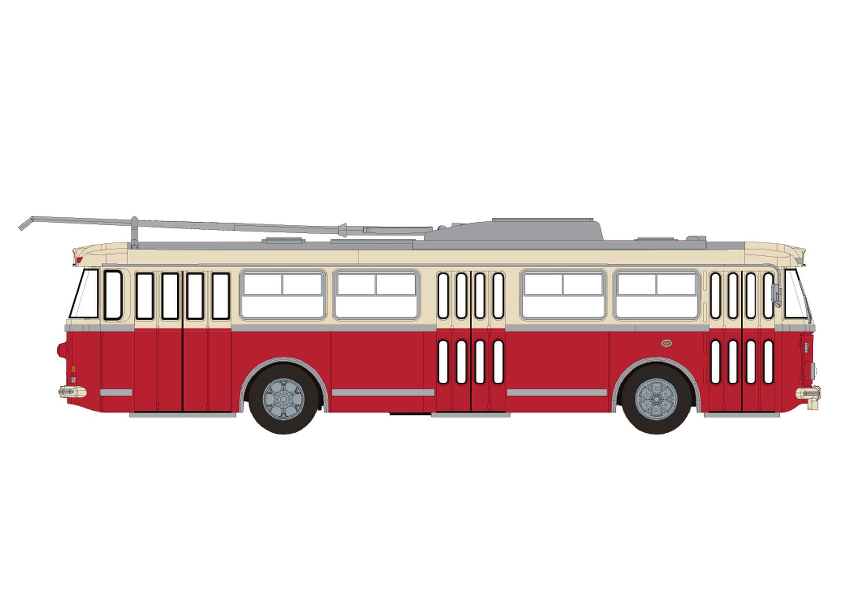 Brekina 61356 - Skoda Tr9 beige/rot