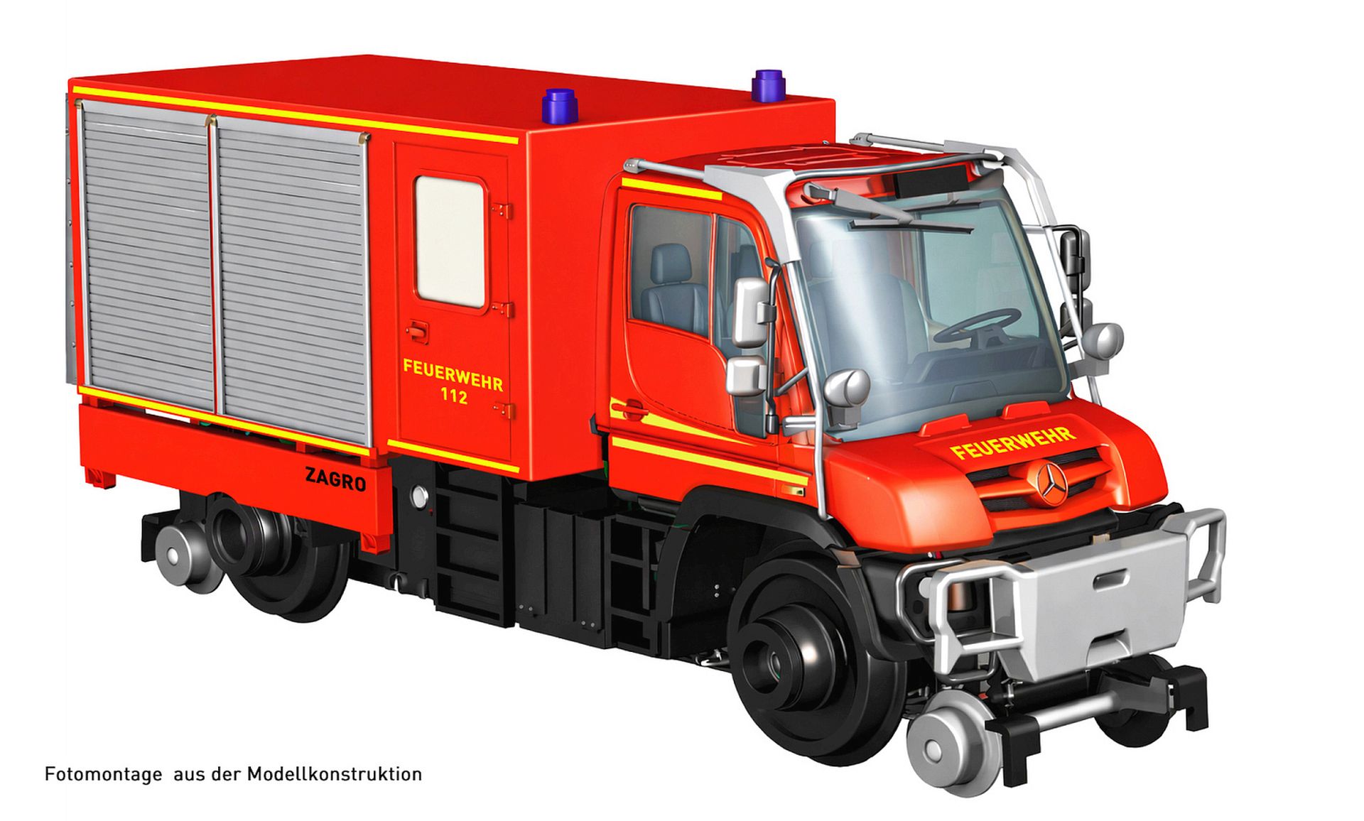 Hobbytrain H70102 - Zweiwege Unimog U423 Feuerwehr, Ep.VI, DC-Digital