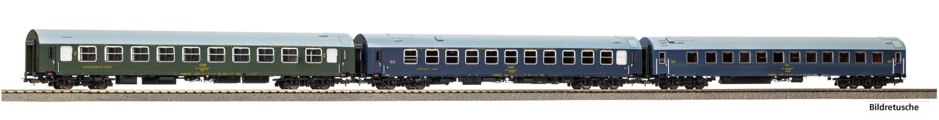 Piko 28319 - 3er Set Personenwagen Y, CSD, Ep.IV 'Istropolitan/Dukla'